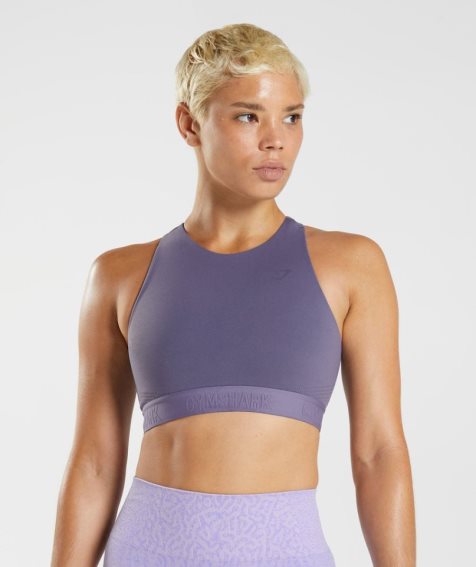 Gymshark 315 Performance High Neck Sport Bh Dam Lila | SE-62180K