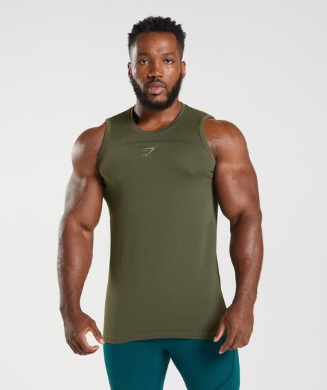 Gymshark 315 Seamless Linnen Herr Olivgröna | SE-58629T