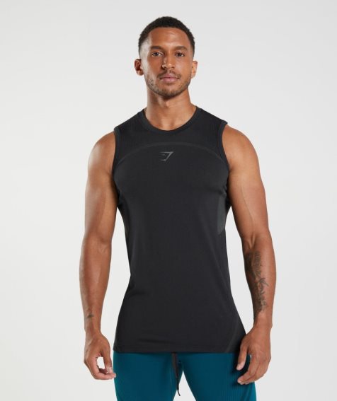 Gymshark 315 Seamless Linnen Herr Svarta | SE-95706O