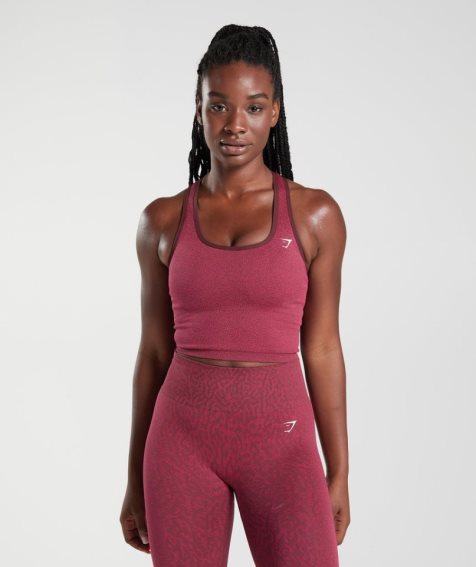 Gymshark Adapt Animal Seamless Crop Linnen Dam Fuchsia | SE-63274Z