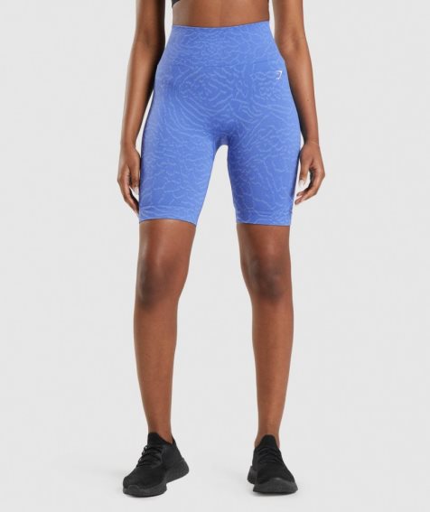 Gymshark Adapt Animal Seamless Cycling Shorts Dam Blå | SE-63517I