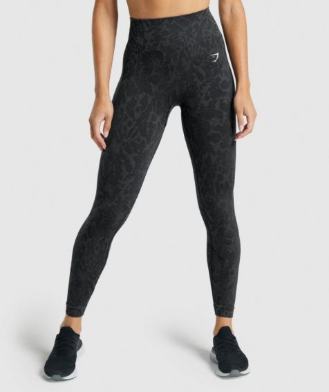 Gymshark Adapt Animal Seamless Leggings Dam Svarta | SE-02417L