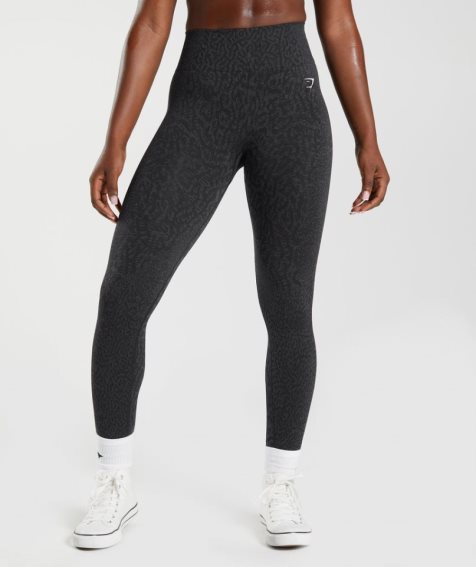 Gymshark Adapt Animal Seamless Leggings Dam Svarta | SE-14308T