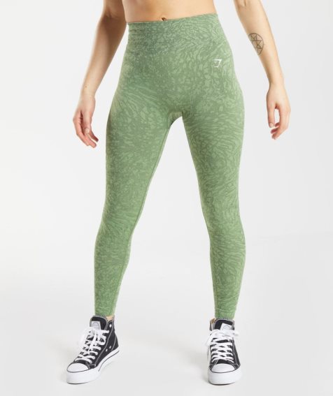 Gymshark Adapt Animal Seamless Leggings Dam Gröna | SE-17389M