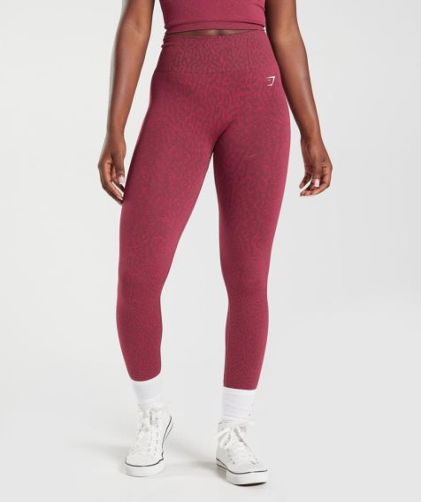 Gymshark Adapt Animal Seamless Leggings Dam Röda | SE-68703S