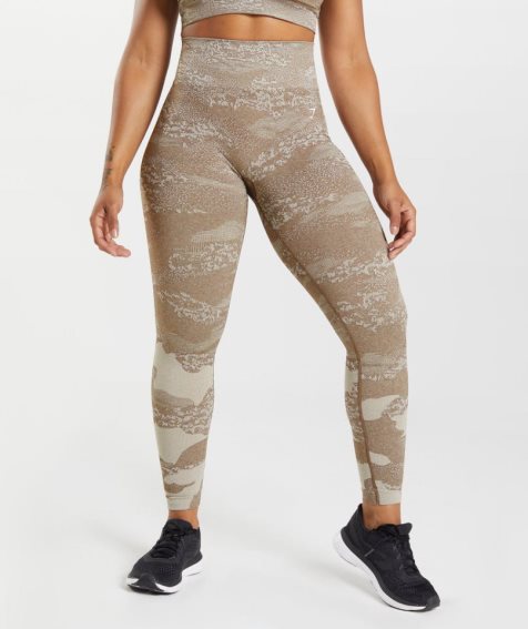 Gymshark Adapt Camo Seamless Leggings Dam Olivgröna | SE-15029H