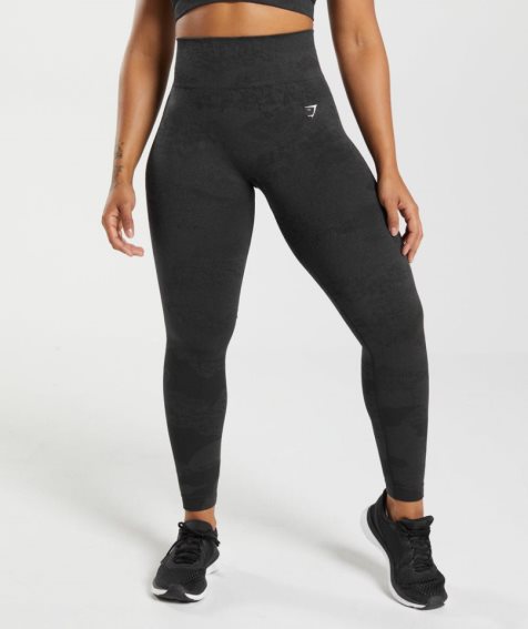 Gymshark Adapt Camo Seamless Leggings Dam Svarta | SE-59142R