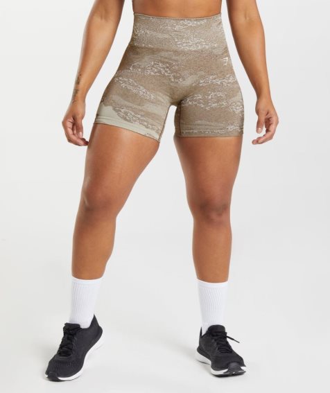 Gymshark Adapt Camo Seamless Shorts Dam Olivgröna | SE-30596R