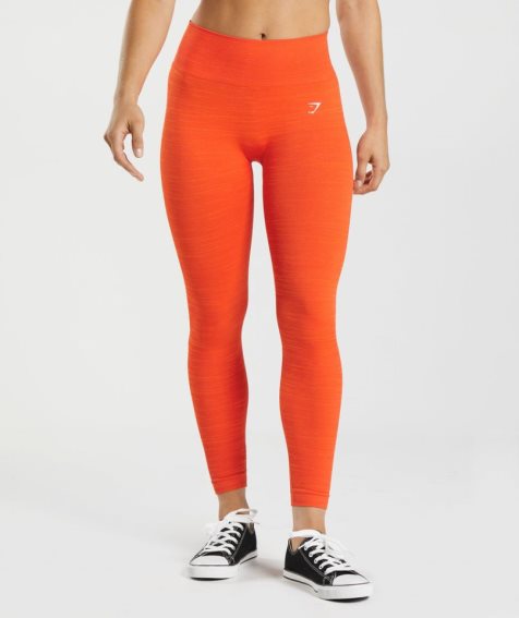 Gymshark Adapt Marl Seamless Leggings Dam Orange | SE-86295O