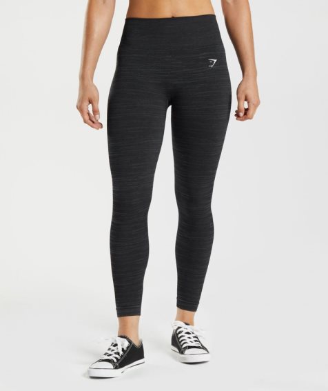 Gymshark Adapt Marl Seamless Leggings Dam Svarta | SE-97860T