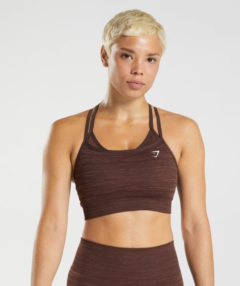 Gymshark Adapt Marl Seamless Sport Bh Dam Mörkbruna | SE-23650C