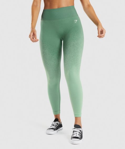 Gymshark Adapt Ombre Seamless Leggings Dam Gröna | SE-01243T