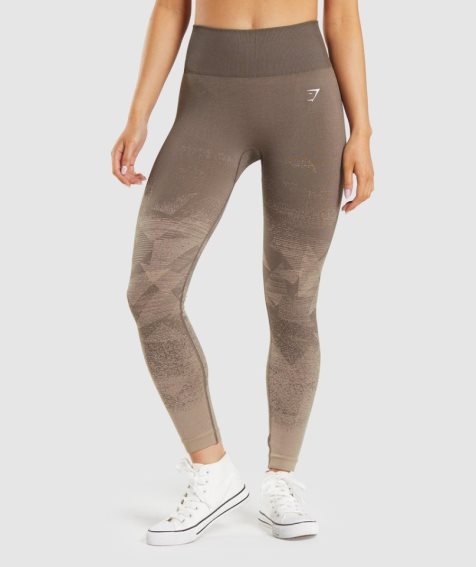 Gymshark Adapt Ombre Seamless Leggings Dam Bruna | SE-68290R