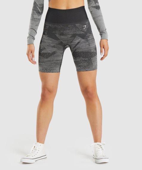 Gymshark Adapt Ombre Seamless Shorts Dam Svarta | SE-10635E