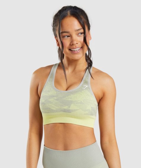 Gymshark Adapt Ombre Seamless Sport Bh Dam Grå | SE-64057Q