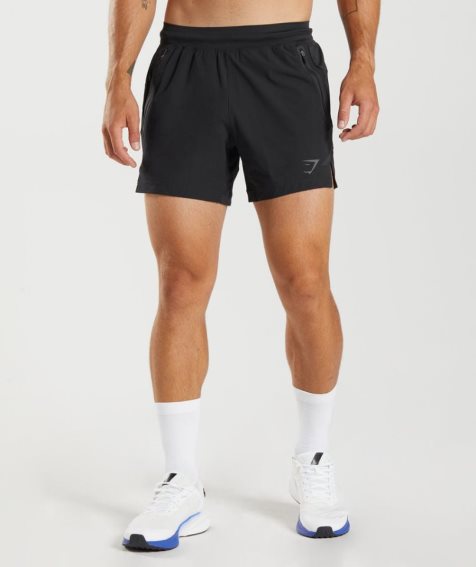 Gymshark Apex 5" Perform Shorts Herr Svarta | SE-96248I