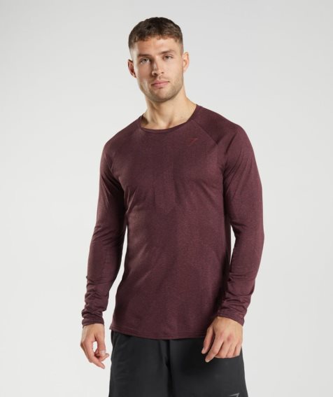 Gymshark Apex Long Sleeve T-shirt Herr Mörkbruna | SE-89402G