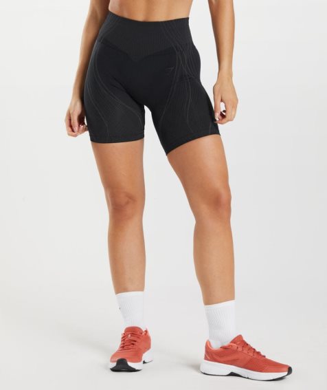 Gymshark Apex Seamless Shorts Dam Svarta | SE-07495Y