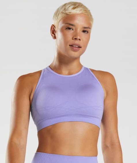 Gymshark Apex Seamless Sport Bh Dam Lavendel | SE-80765V