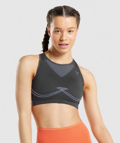 Gymshark Apex Seamless Sport Bh Dam Svarta | SE-17240Q