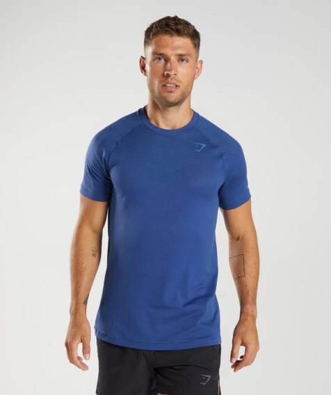 Gymshark Apex Seamless T-shirt Herr Blå | SE-74963F