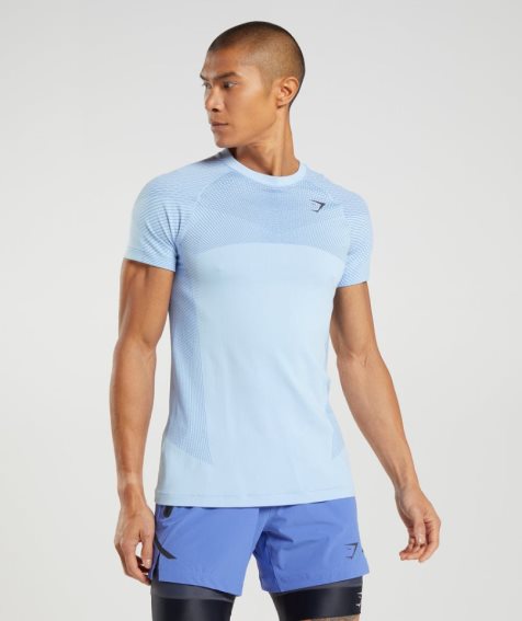 Gymshark Apex Seamless T-shirt Herr Ljusblå | SE-37014G