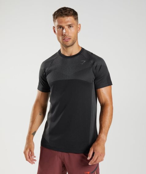 Gymshark Apex Seamless T-shirt Herr Svarta | SE-50183I