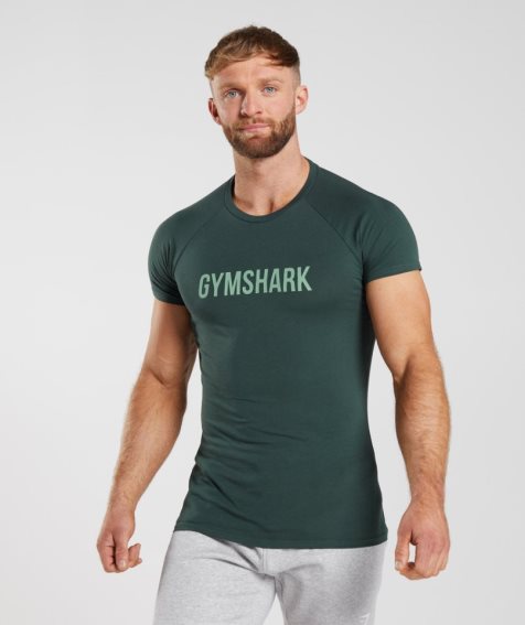 Gymshark Apollo T-shirt Herr Gröna | SE-57329T