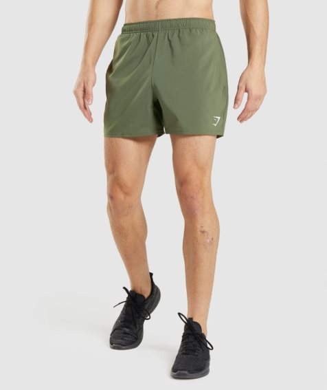 Gymshark Arrival 5" Shorts Herr Olivgröna | SE-52806J