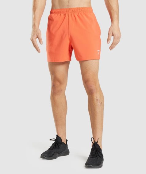 Gymshark Arrival 5" Shorts Herr Orange | SE-91670M