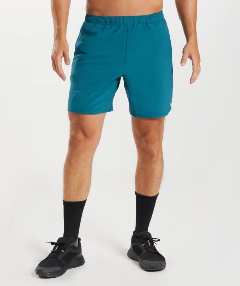 Gymshark Arrival 7" Shorts Herr Turkos | SE-06295J