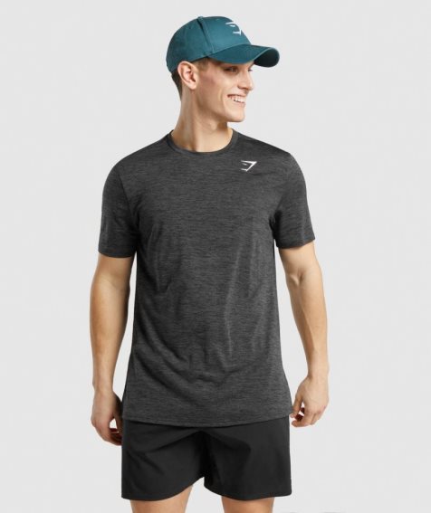 Gymshark Arrival Marl T-shirt Herr Svarta | SE-45903Y