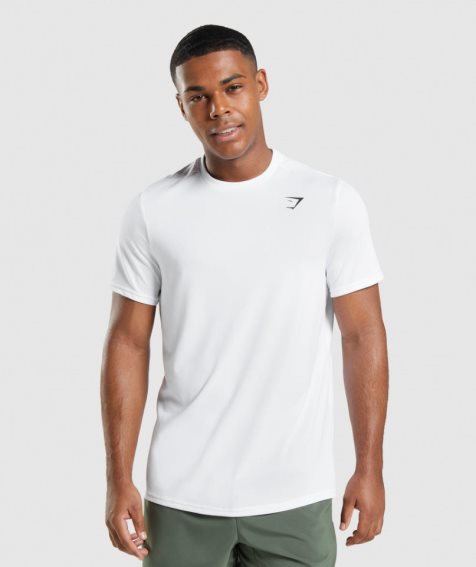 Gymshark Arrival Regular Fit T-shirt Herr Vita | SE-18970H