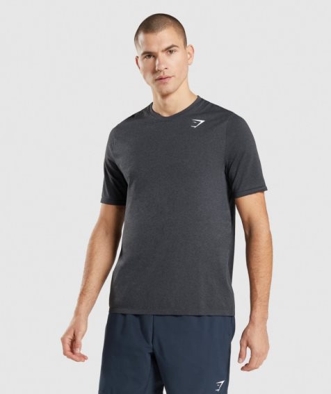 Gymshark Arrival Seamless T-shirt Herr Svarta | SE-12534L