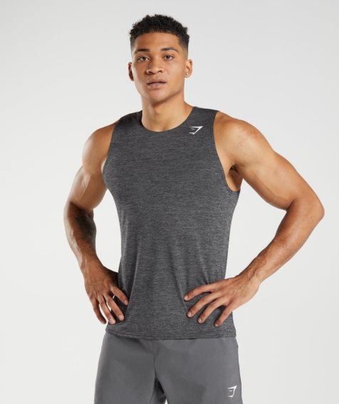 Gymshark Arrival Slim Marl Linnen Herr Svarta | SE-74123P