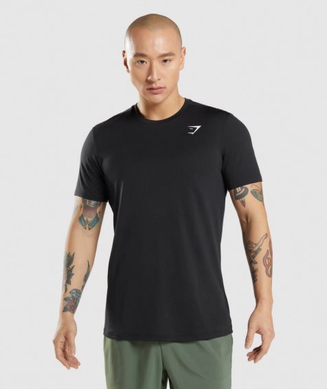 Gymshark Arrival T-shirt Herr Svarta | SE-59037X