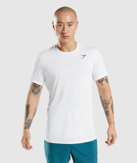 Gymshark Arrival T-shirt Herr Vita | SE-86023P