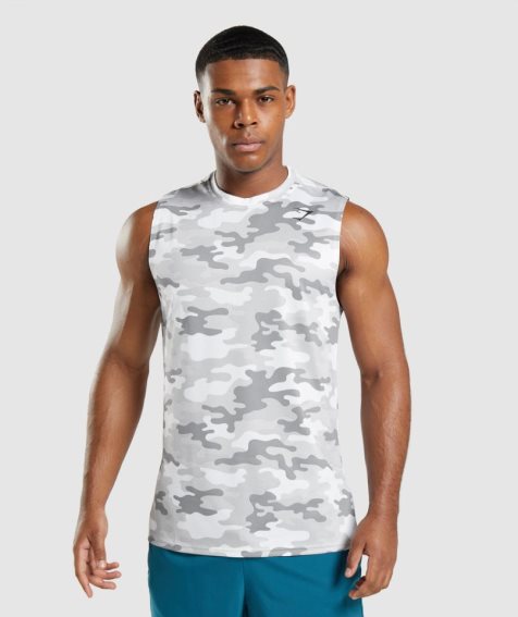 Gymshark Arrival Ärmlös Linnen Herr Camo | SE-07214B