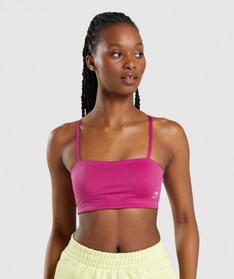 Gymshark Bandeau Sport Bh Dam Rosa | SE-06357H