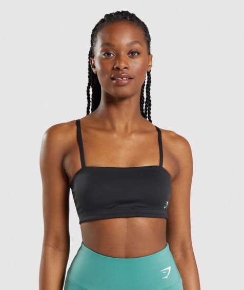 Gymshark Bandeau Sport Bh Dam Svarta | SE-28705O