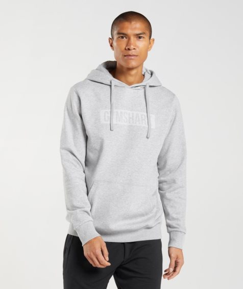 Gymshark Block Hoodie Herr Ljusgrå | SE-07853N