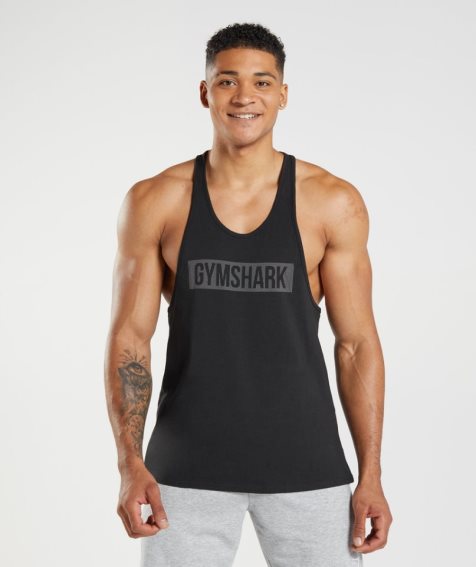 Gymshark Block Stringer Linnen Herr Svarta | SE-63145E