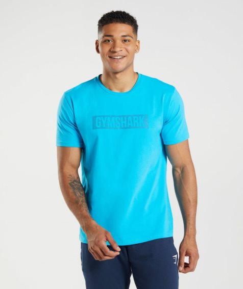 Gymshark Block T-shirt Herr Turkos | SE-31809M