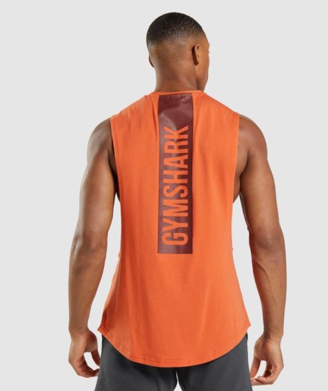 Gymshark Bold Drop Arm Linnen Herr Orange | SE-71802Q