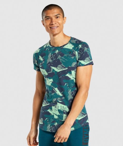 Gymshark Bold T-shirt Herr Camo | SE-89032H