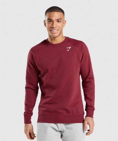 Gymshark Crest Tröjor Herr Vinröda | SE-24530A