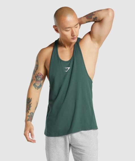 Gymshark Critical 2.0 Stringer Linnen Herr Mörkgröna | SE-20758Z