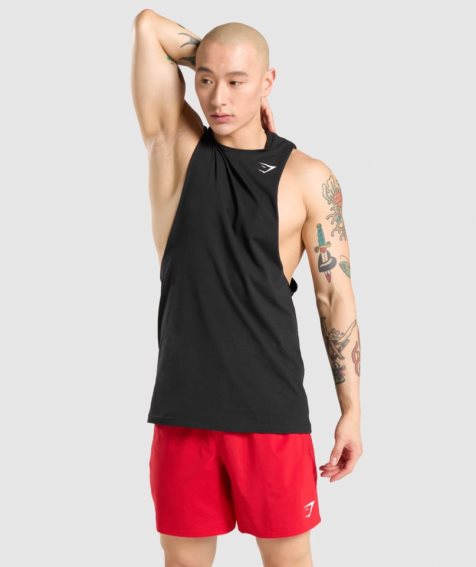 Gymshark Critical Drop Arm Linnen Herr Svarta | SE-18354V