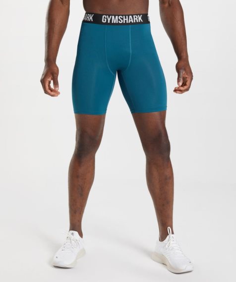 Gymshark Element Baselayer Shorts Herr Blå | SE-62953J