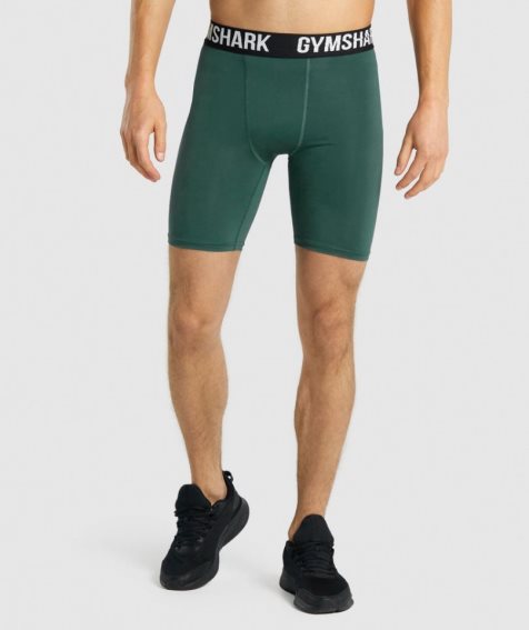 Gymshark Element Baselayer Shorts Herr Mörkgröna | SE-08375R